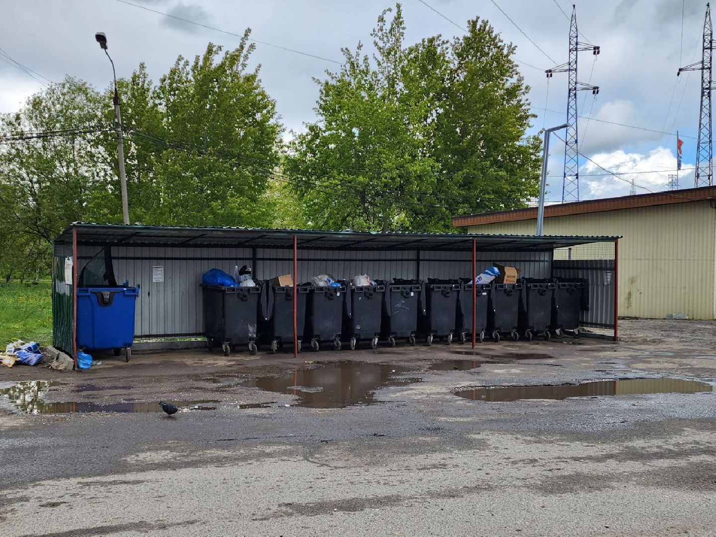 чехов, контейнерная площадка, жкх и благоустройство, мусорка, мусоровоз,