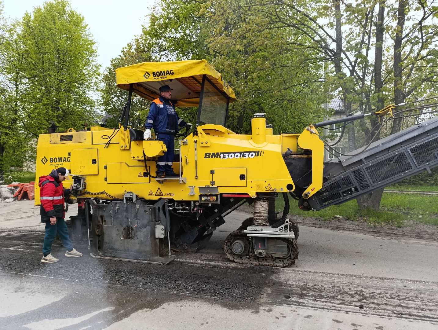 Бронницы, Поселок Горка, Ремонт дороги, Фрезерование,