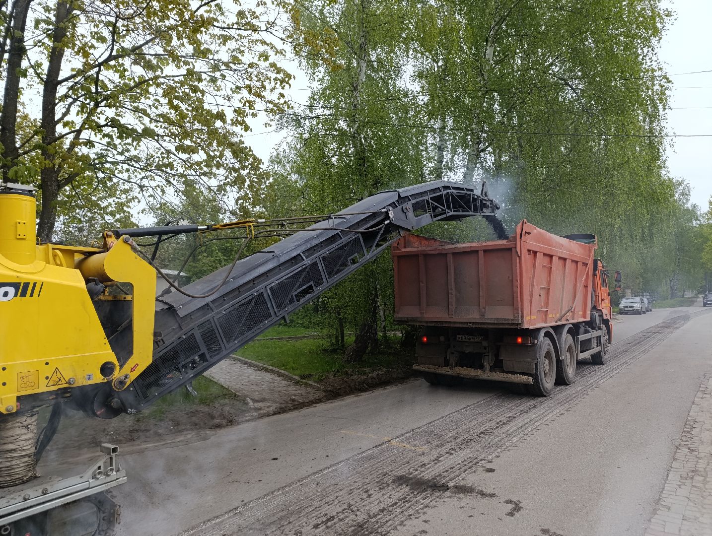 Бронницы, Поселок Горка, Ремонт дороги, Фрезерование,