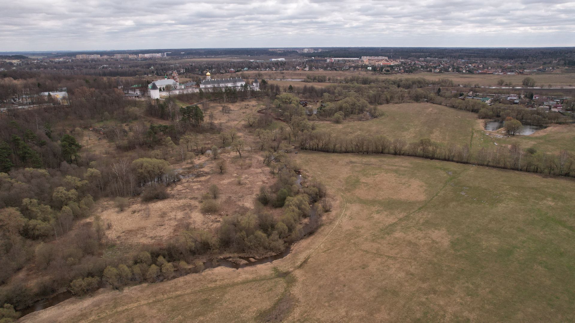 видео с коптера, саввинская слобода, село,