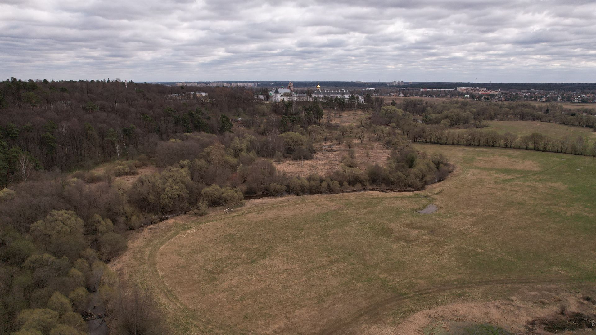 видео с коптера, саввинская слобода, село,