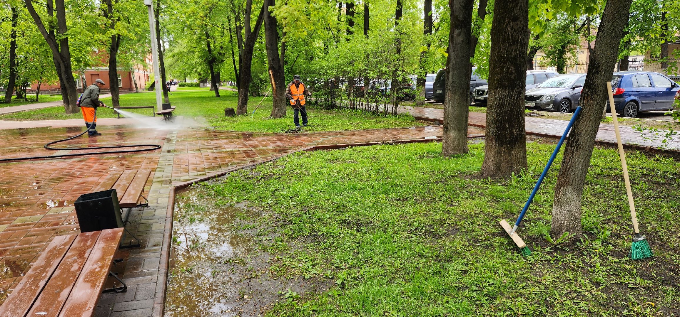 раменское, жкх и благоустройство, уборка на улице Воровского,