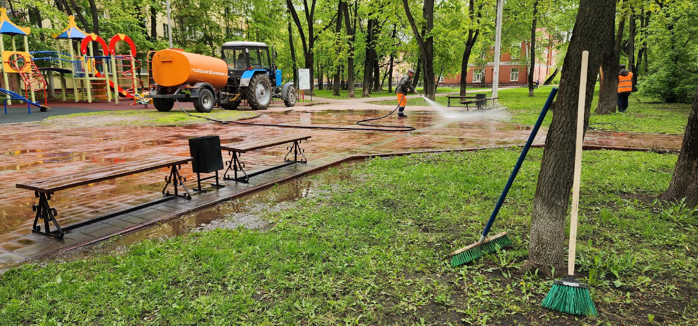раменское, жкх и благоустройство, уборка на улице Воровского,