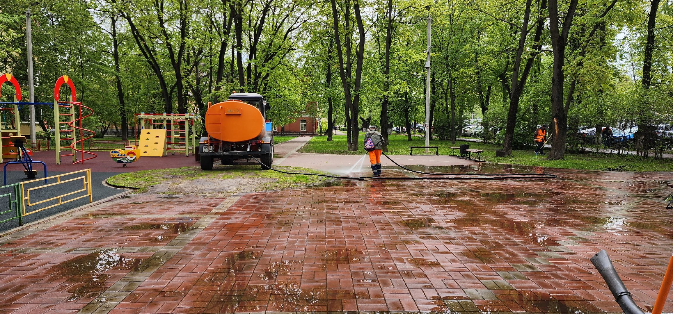 раменское, жкх и благоустройство, уборка на улице Воровского,