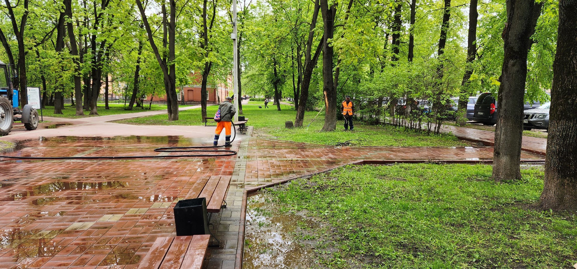 раменское, жкх и благоустройство, уборка на улице Воровского,