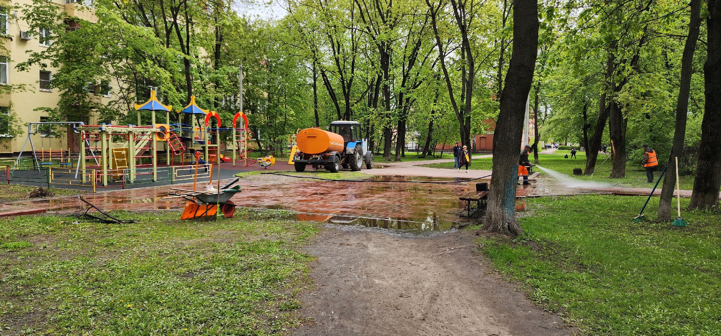 раменское, жкх и благоустройство, уборка на улице Воровского,