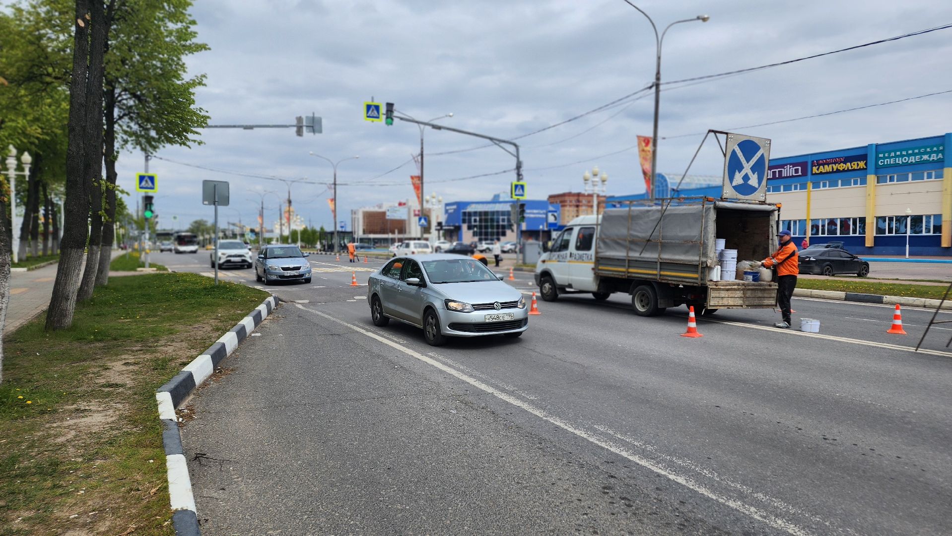 ступино, дорожная разметка, пешеходная разметка,