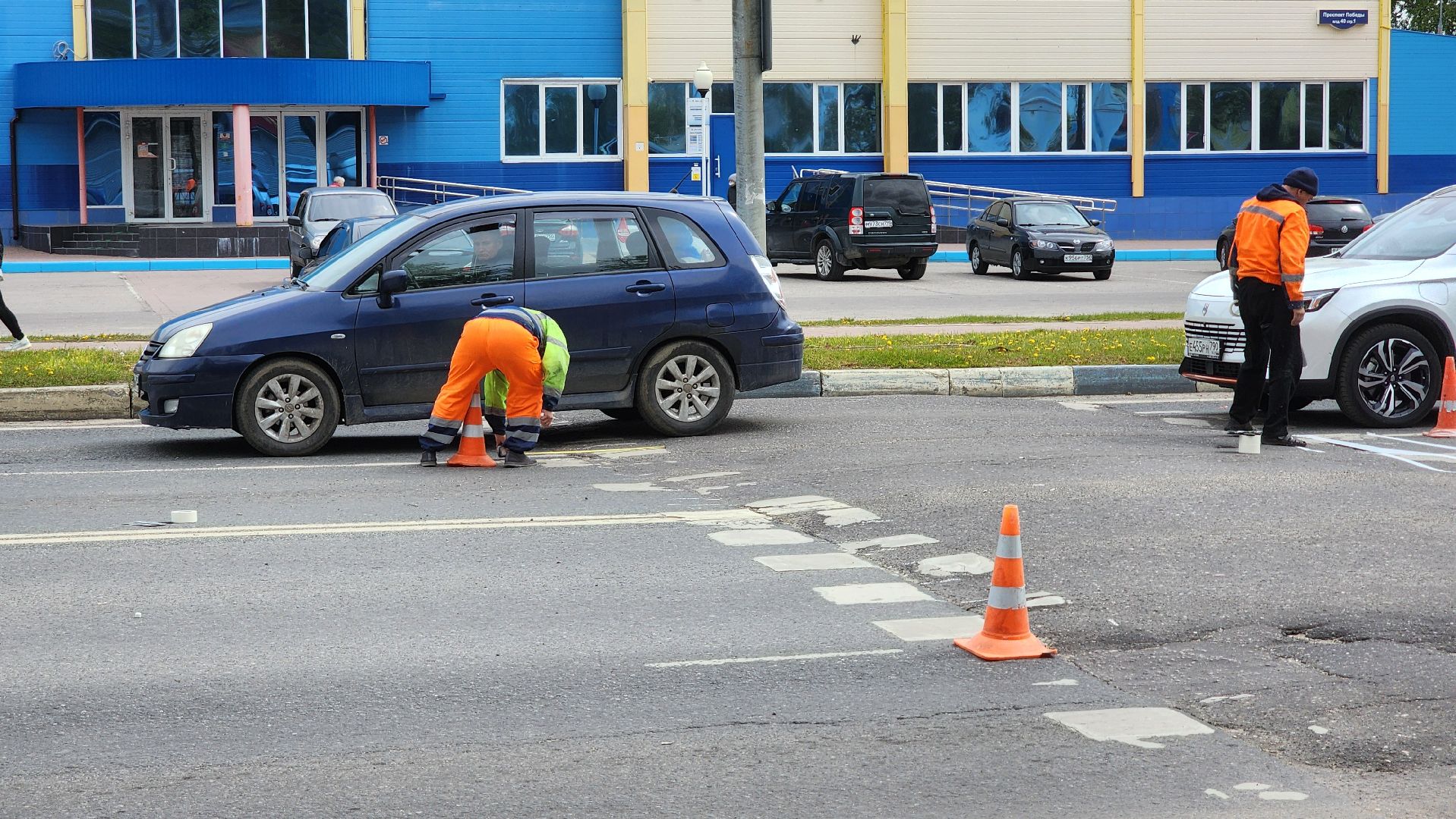 ступино, дорожная разметка, пешеходная разметка,