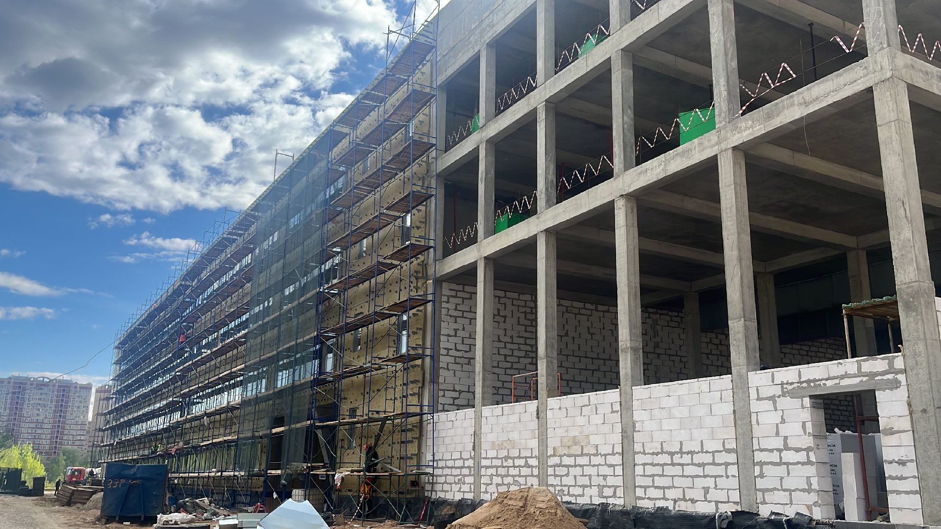 стройка, строителтство, школа, школа 1500 мест, строительство школы,