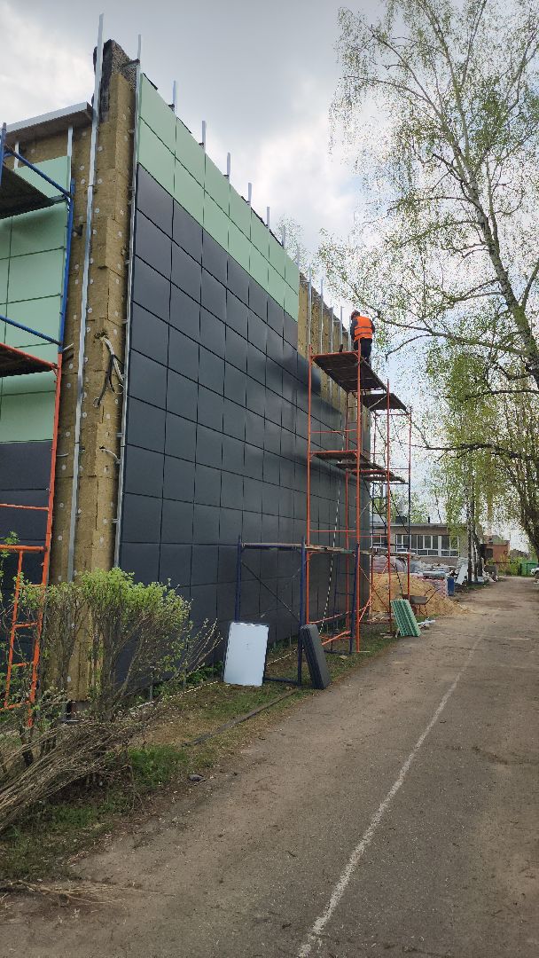 серпухов, школа 11, улица центральная, капитальный ремонт, фасад,