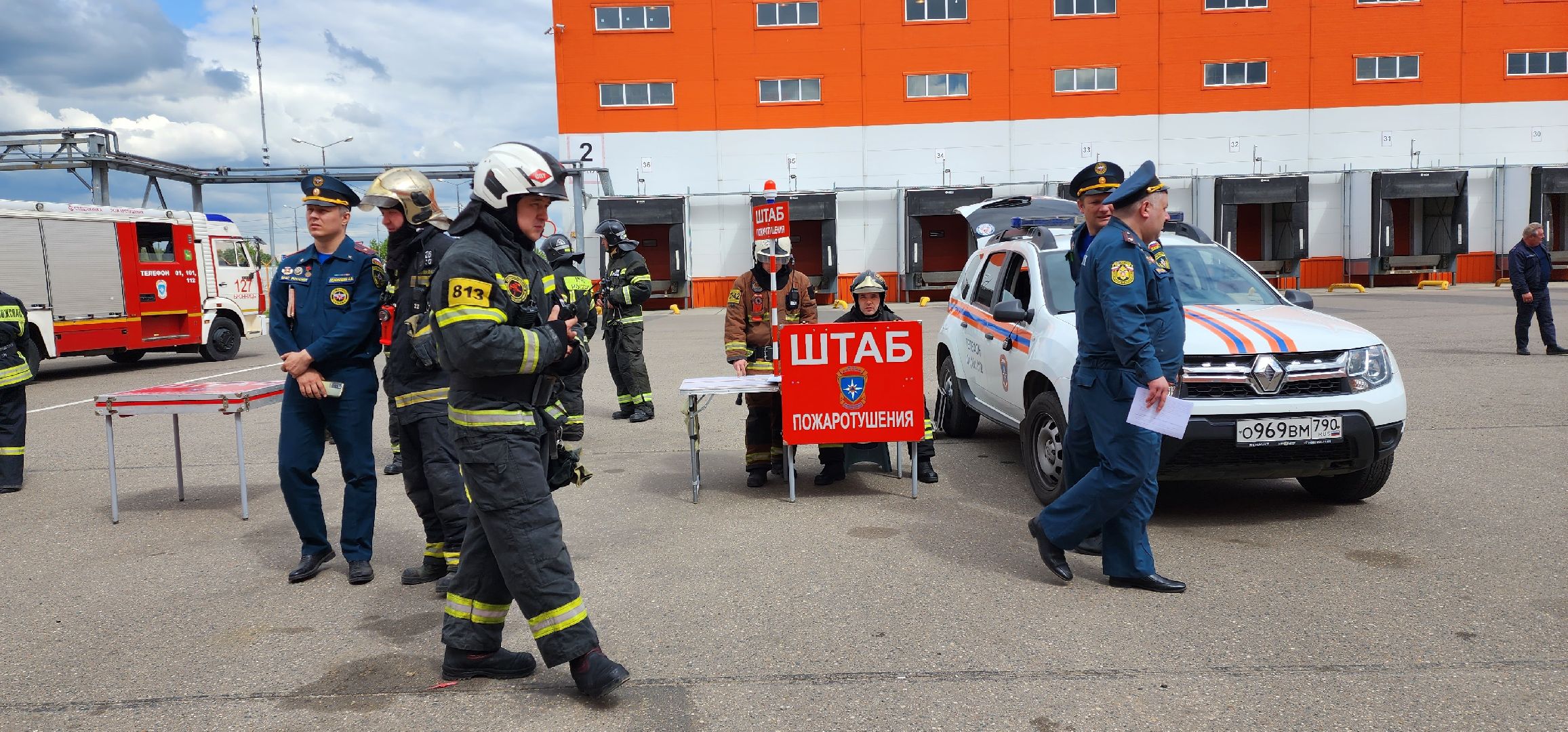 раменское, общество, пожарная безопасность, тактические учения на складском комплексе в Софьино,