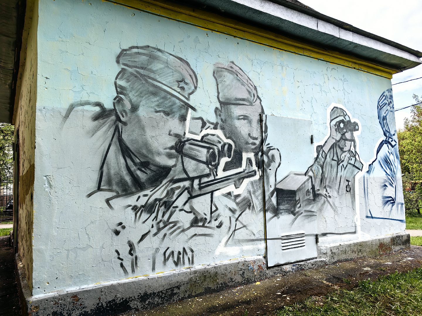 арт объект, рисунок, художник, парк,