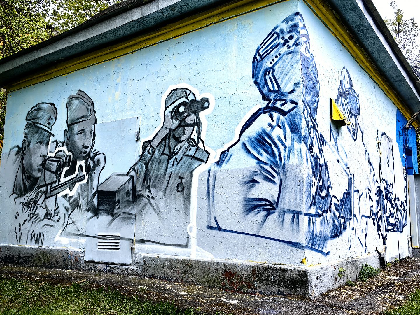 арт объект, рисунок, художник, парк,