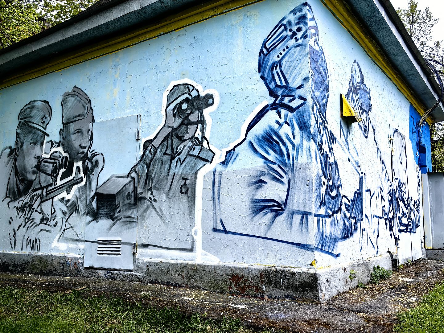 арт объект, рисунок, художник, парк,
