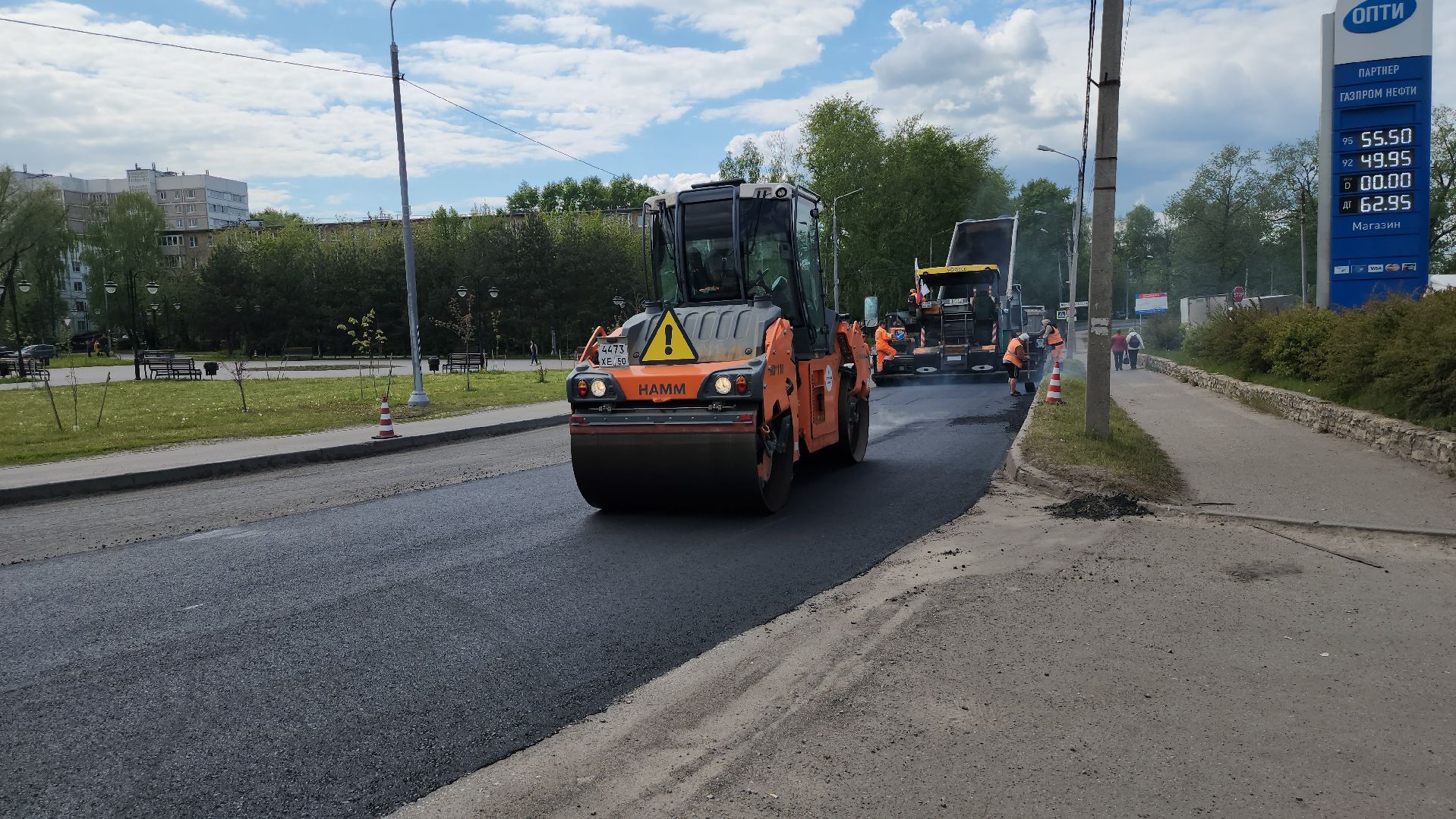серпухов, северное шоссе, асфальтобетон, строительство дорог, мосавтодор,