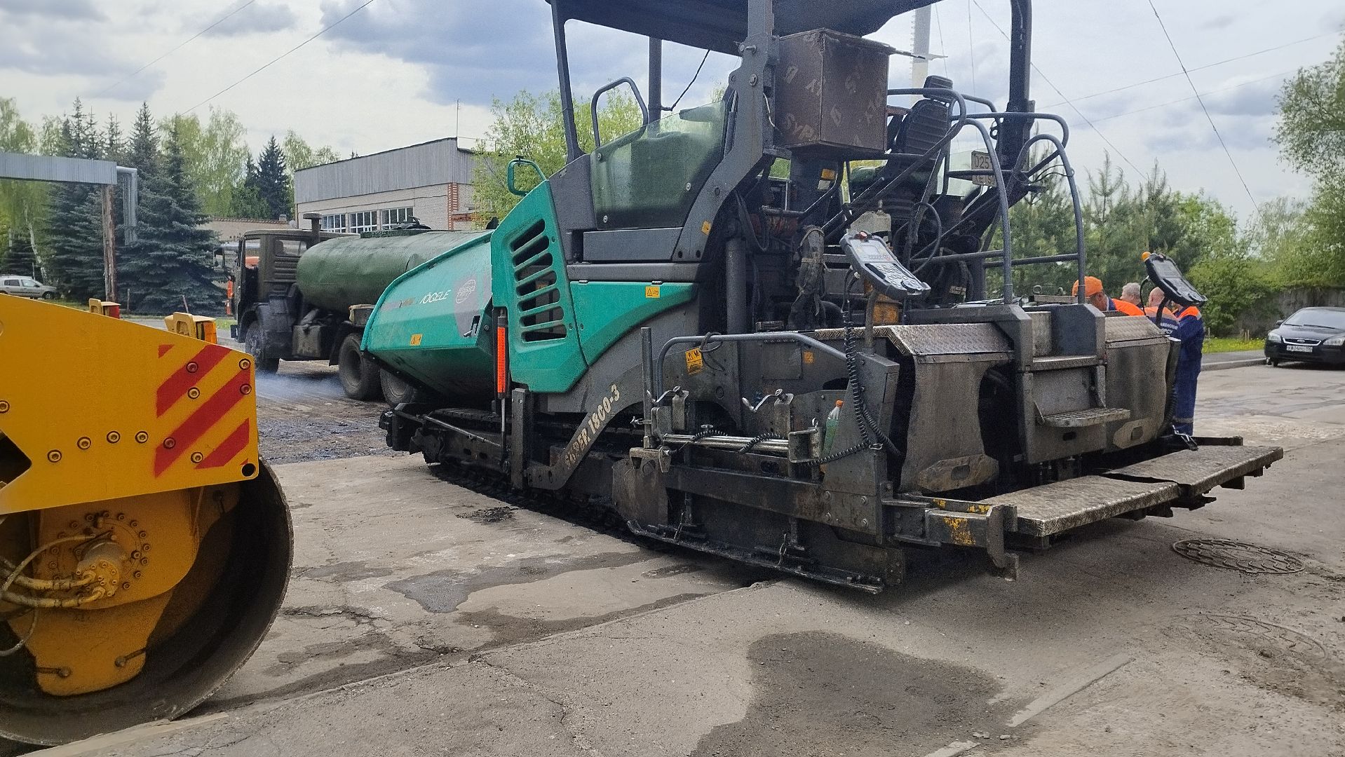 Бронницы, Поселок Горка, Ремонт дороги, Укладка асфальта,