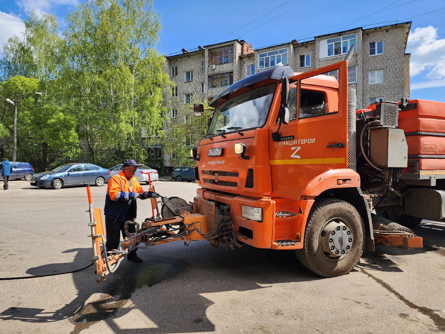 красноармейск, г.о. пушкинский, контейнерная площадка, влажная уборка,