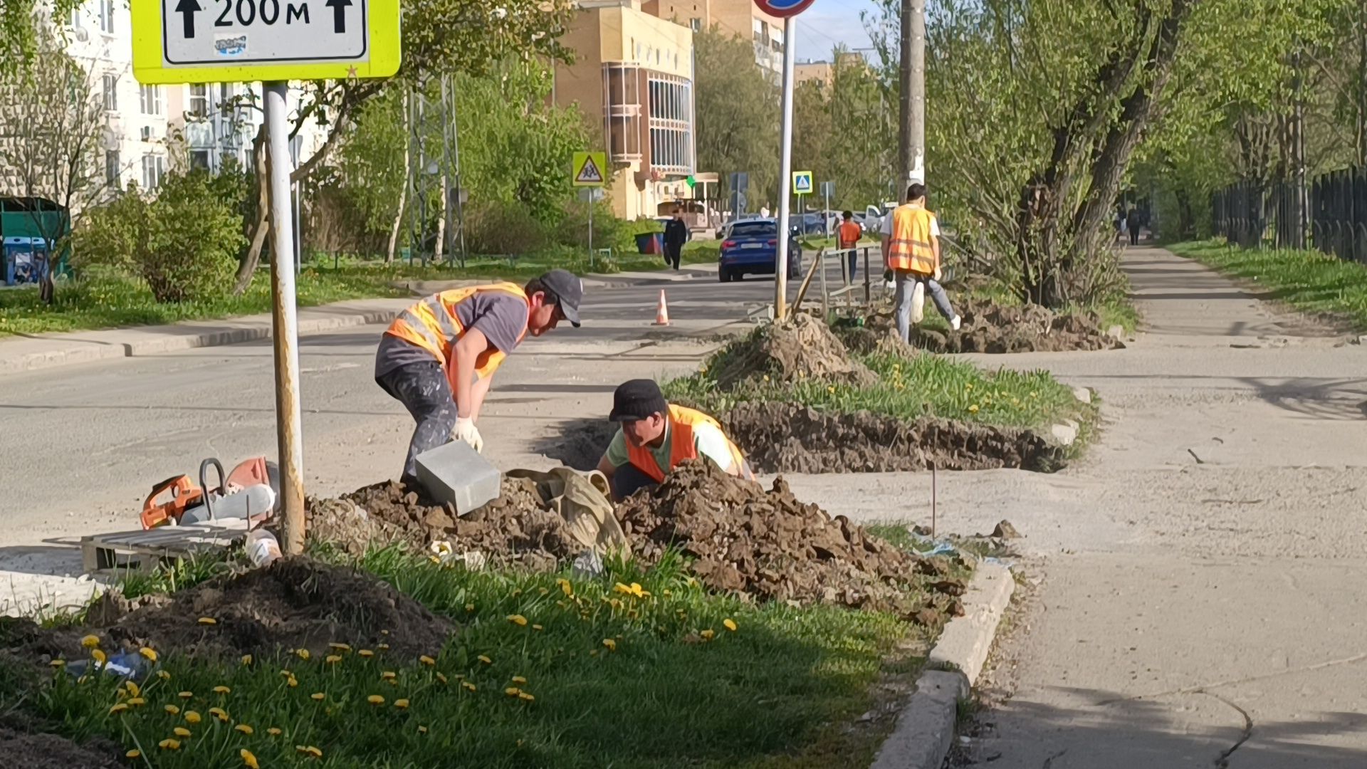 дорога, лобня, бордюр,