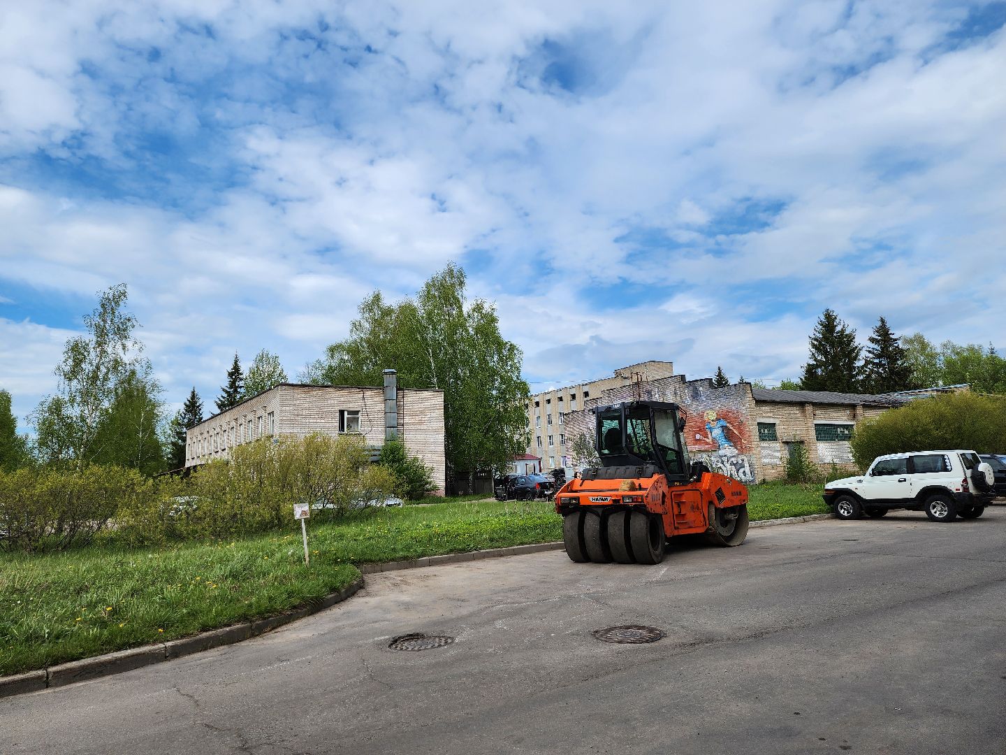 Ремонт дорог, Плановый ремонт, Дубна, укладка асфальта,