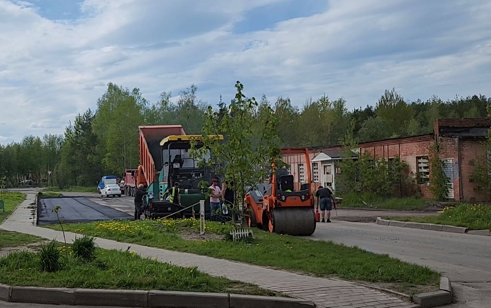 Ремонт дорог, Плановый ремонт, Дубна, укладка асфальта,
