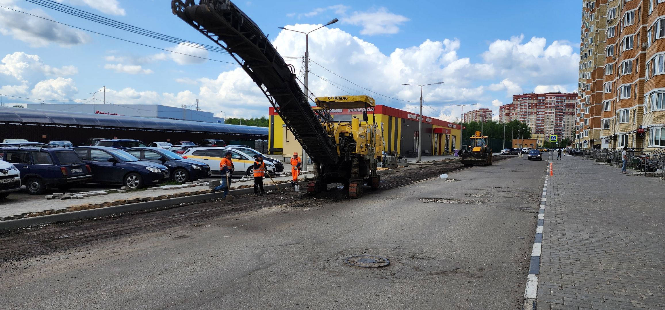 раменское, благоустройство, ремонт внутриквартальных дорог на улице Крымской,