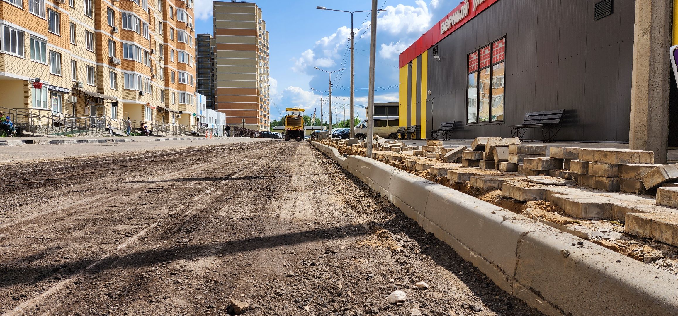 раменское, благоустройство, ремонт внутриквартальных дорог на улице Крымской,