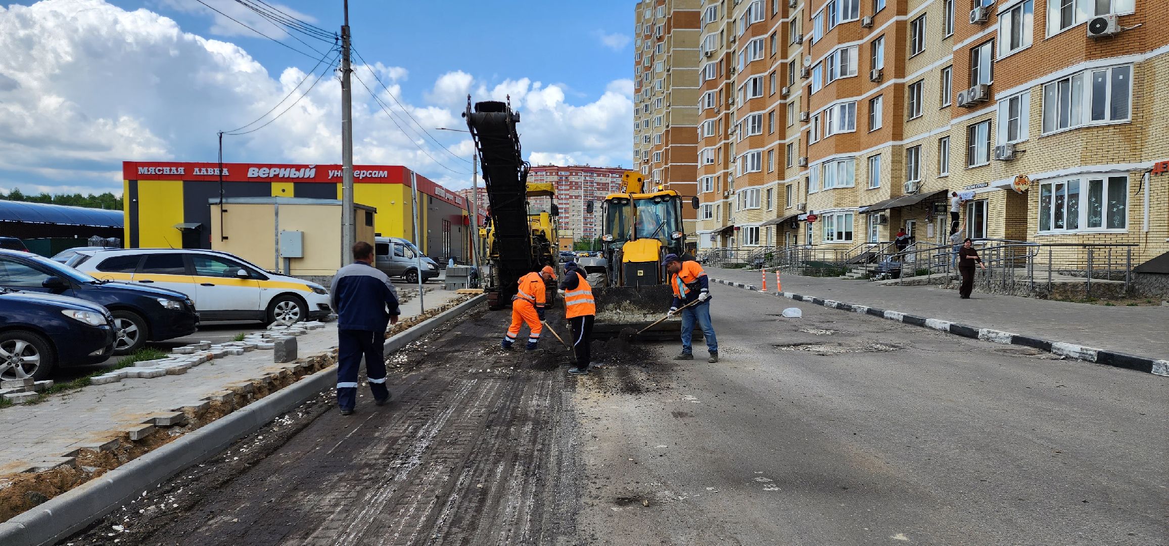 раменское, благоустройство, ремонт внутриквартальных дорог на улице Крымской,