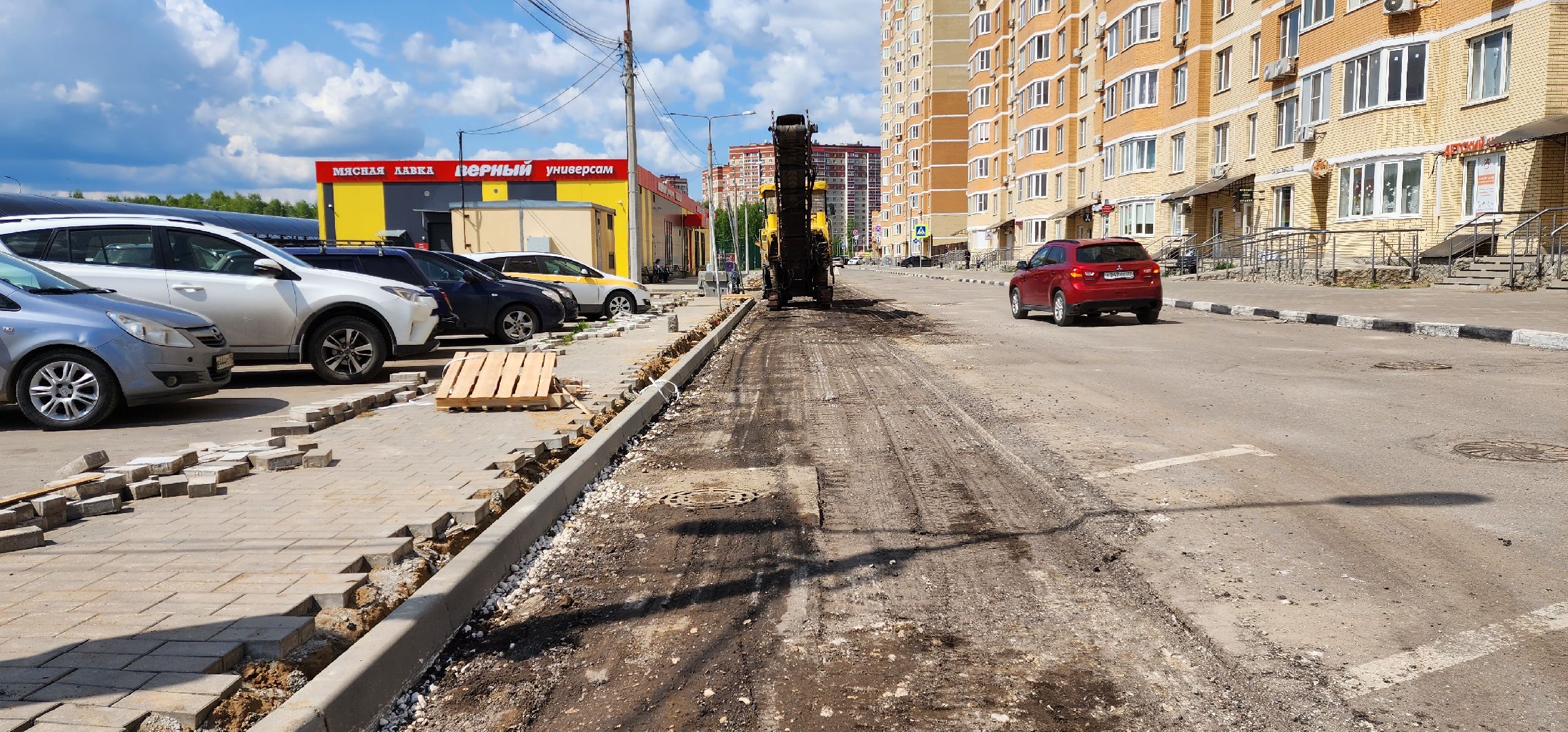 раменское, благоустройство, ремонт внутриквартальных дорог на улице Крымской,