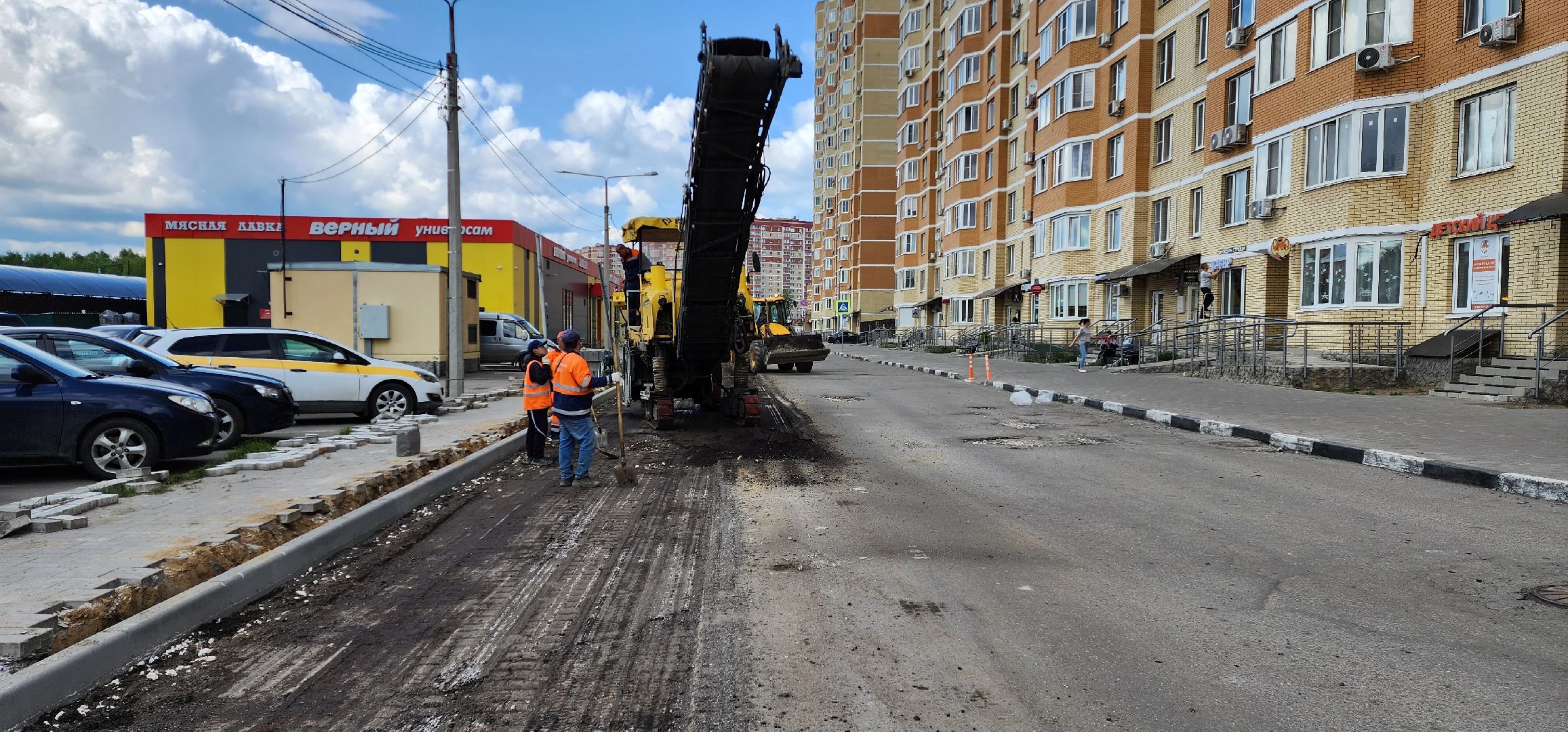 раменское, благоустройство, ремонт внутриквартальных дорог на улице Крымской,