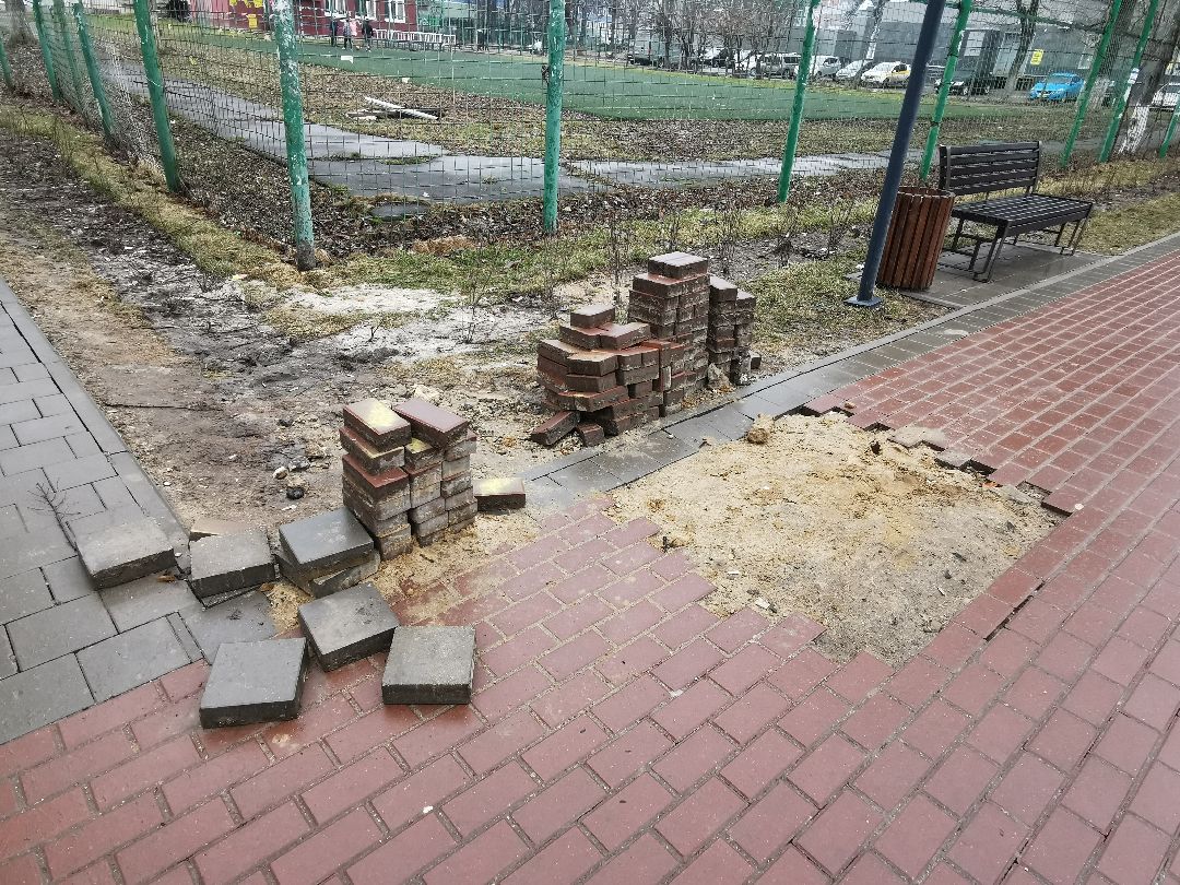 Подольск, тротуар, благоустройство