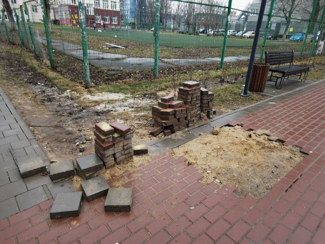 Подольск, тротуар, благоустройство