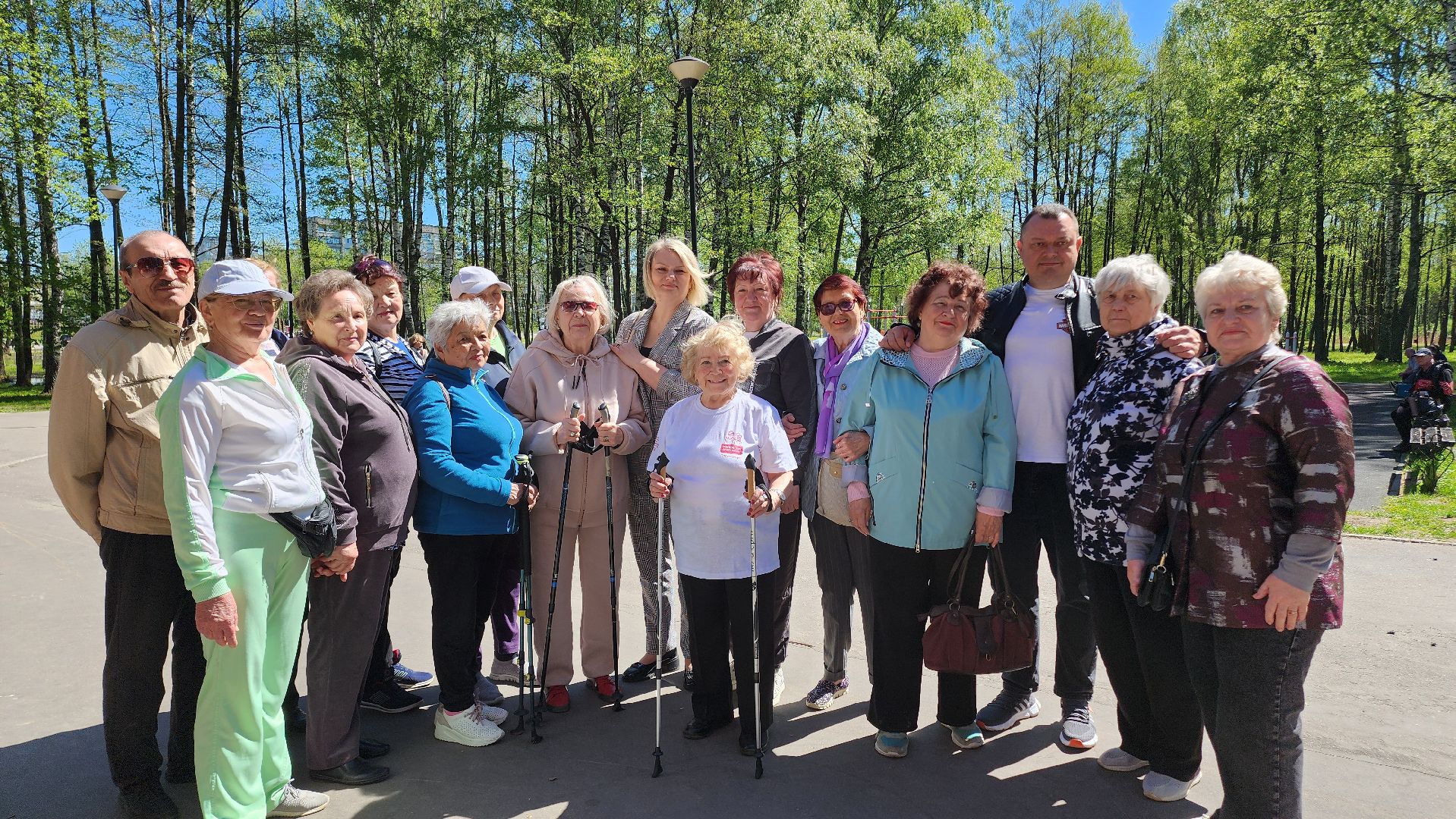 Егорьевск, акция, парк 200 лет егорьевску, Подмосковье, Московская область, активное долголетие, северная ходьба,