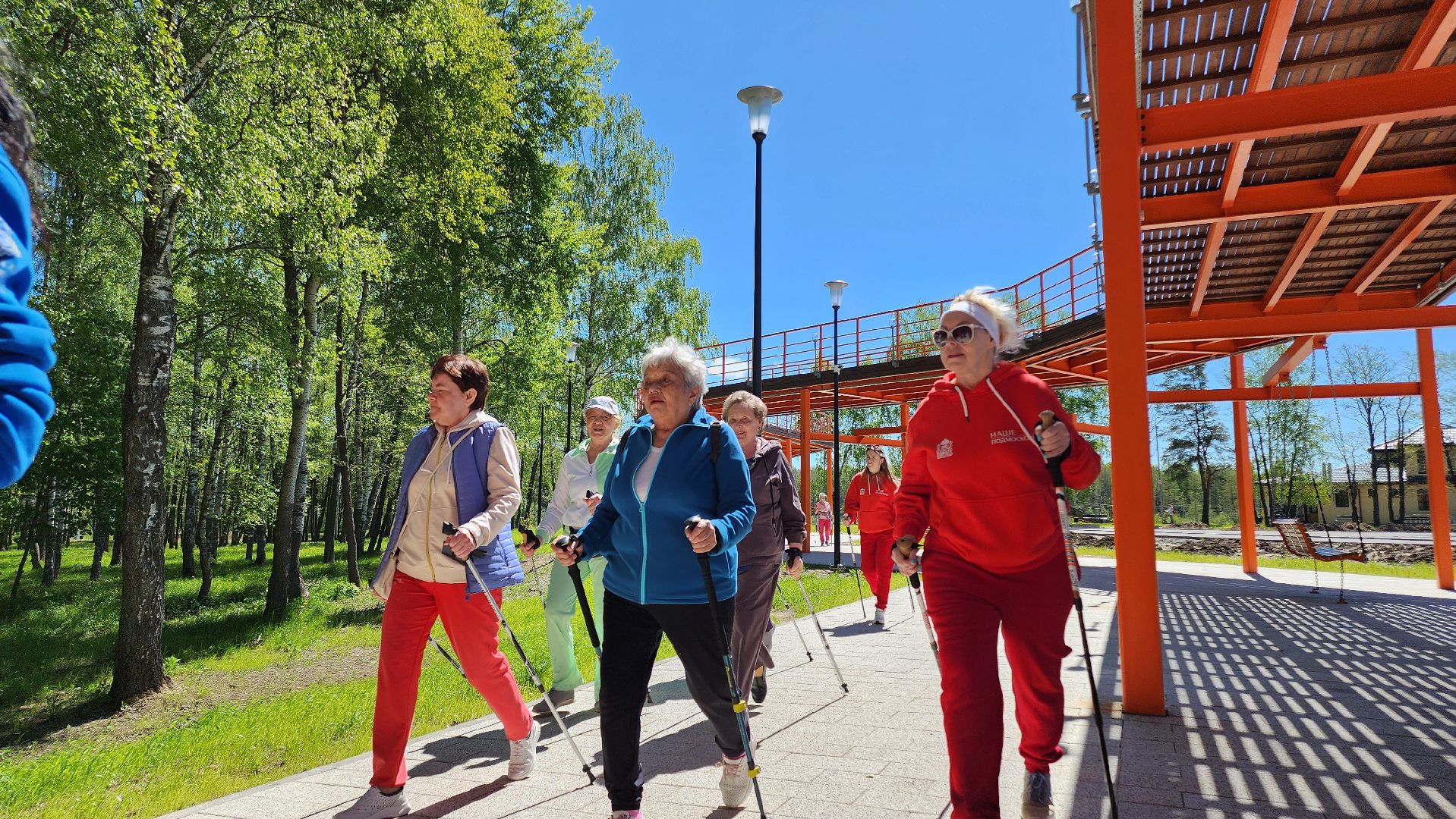 Егорьевск, акция, парк 200 лет егорьевску, Подмосковье, Московская область, активное долголетие, северная ходьба,
