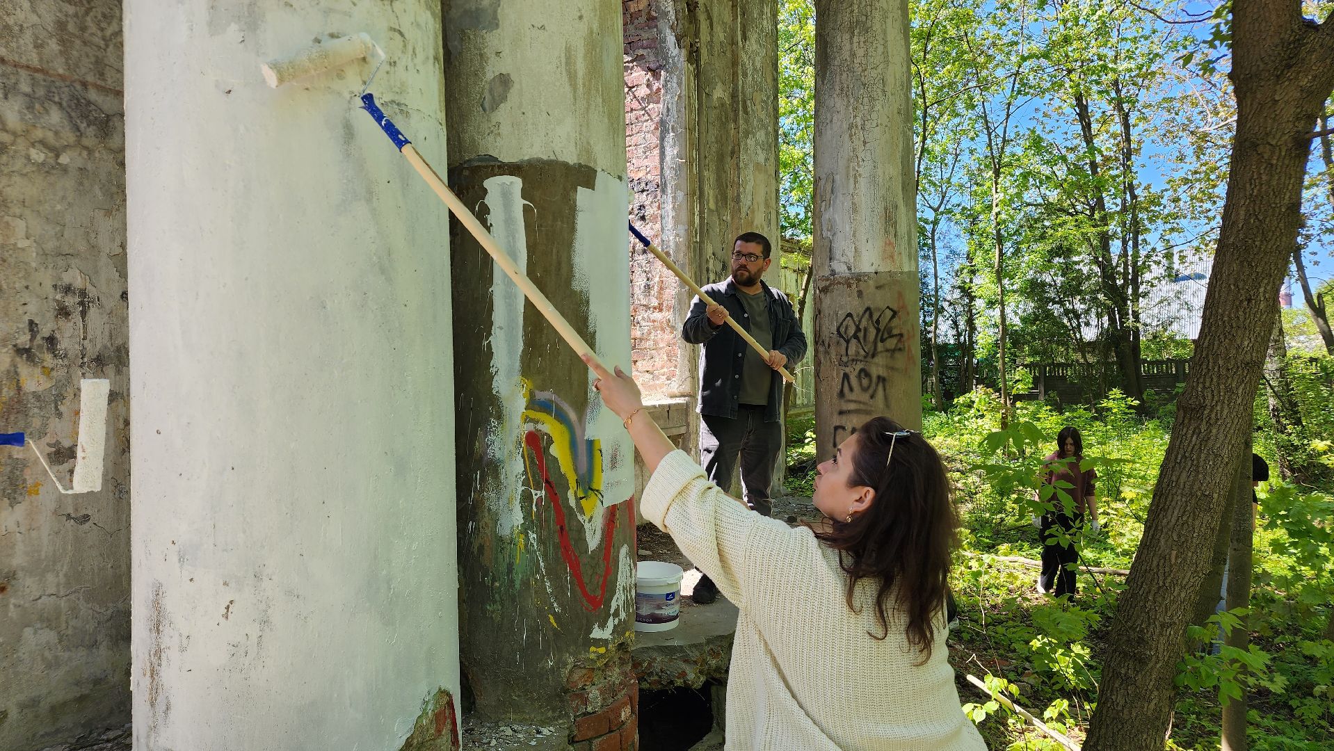 субботник, благоустройство, усадьба Четвериковых, Лосино-Петровский,
