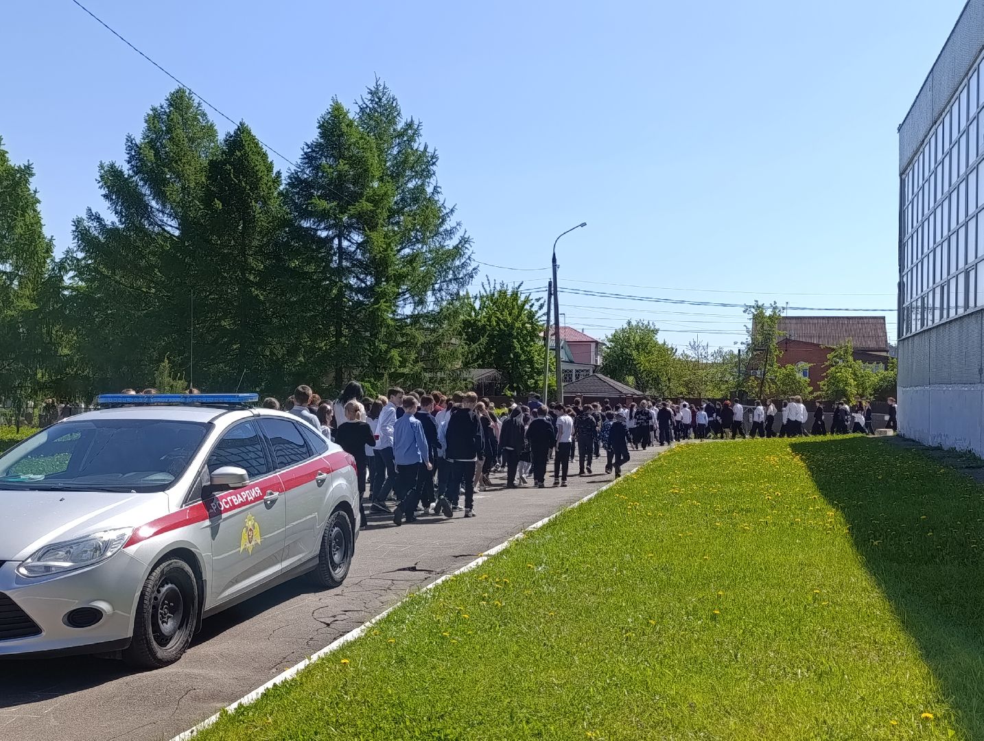 Бронницы, Школа имени Тимофеева, Учебная эвакуация, Антитеррористическая тренировка,