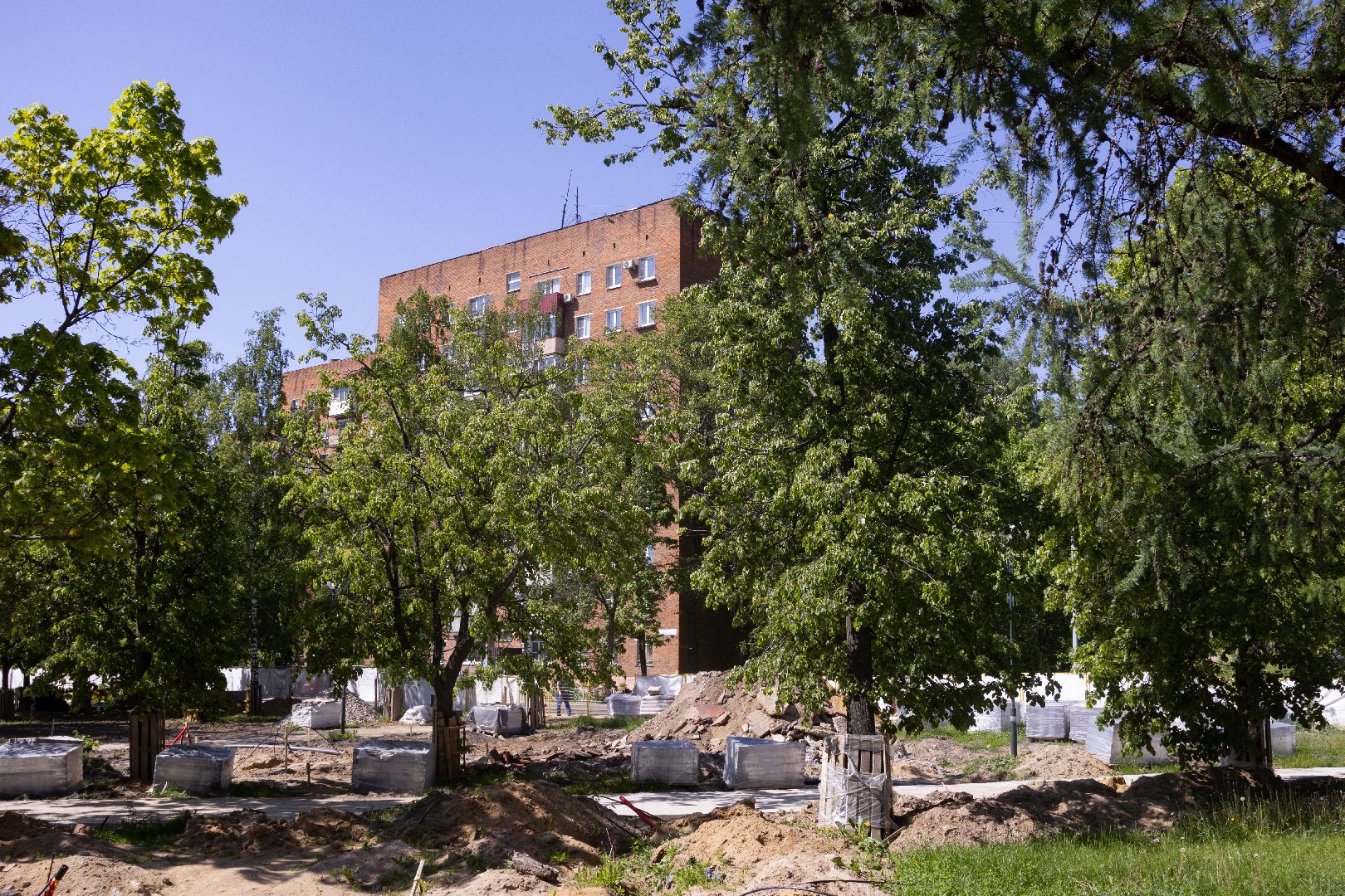 дзержинский, сквер Громцева, благоустройство 2024,