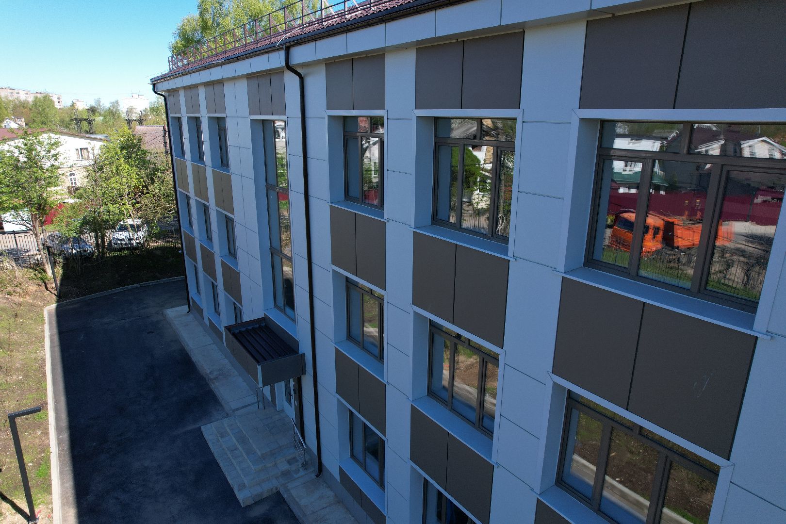 видео с коптера, Дмитровский, медицинский колледж,