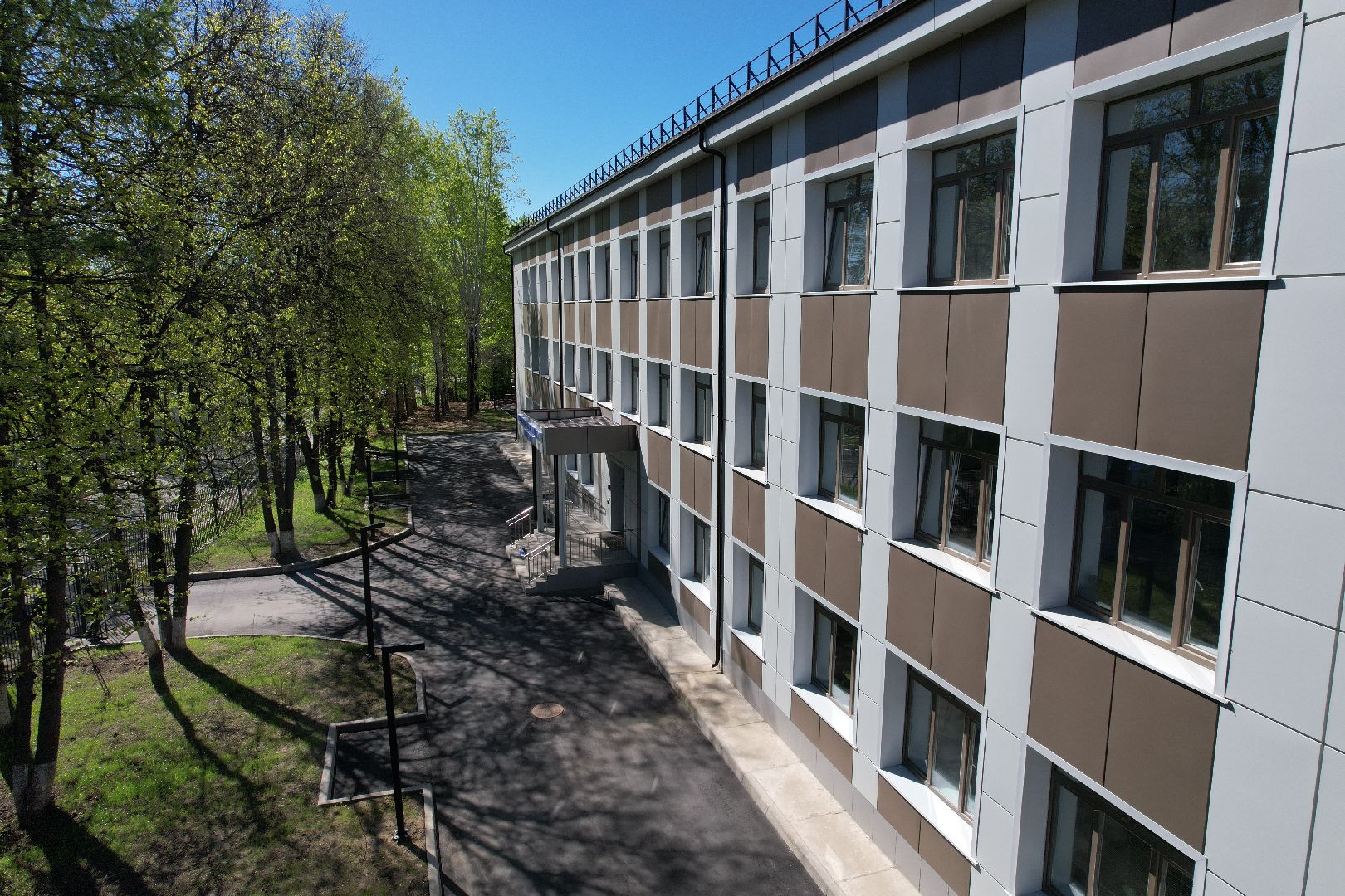 видео с коптера, Дмитровский, медицинский колледж,