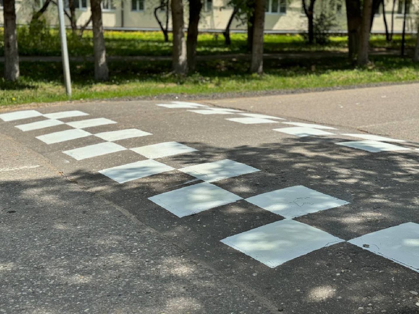 обновление разметки, восход, ремонт дорог,