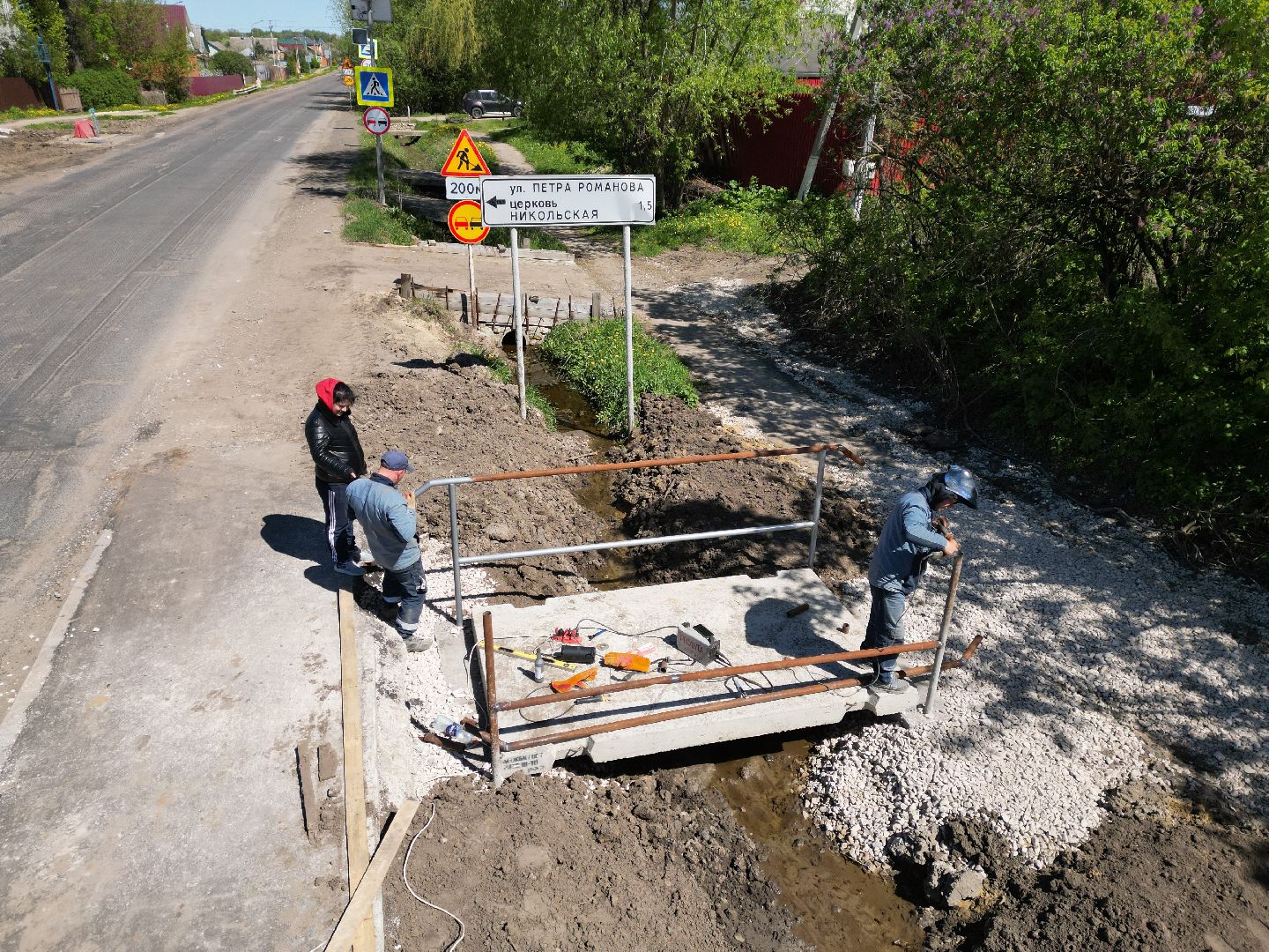видео с коптера, мост, серебряные пруды,