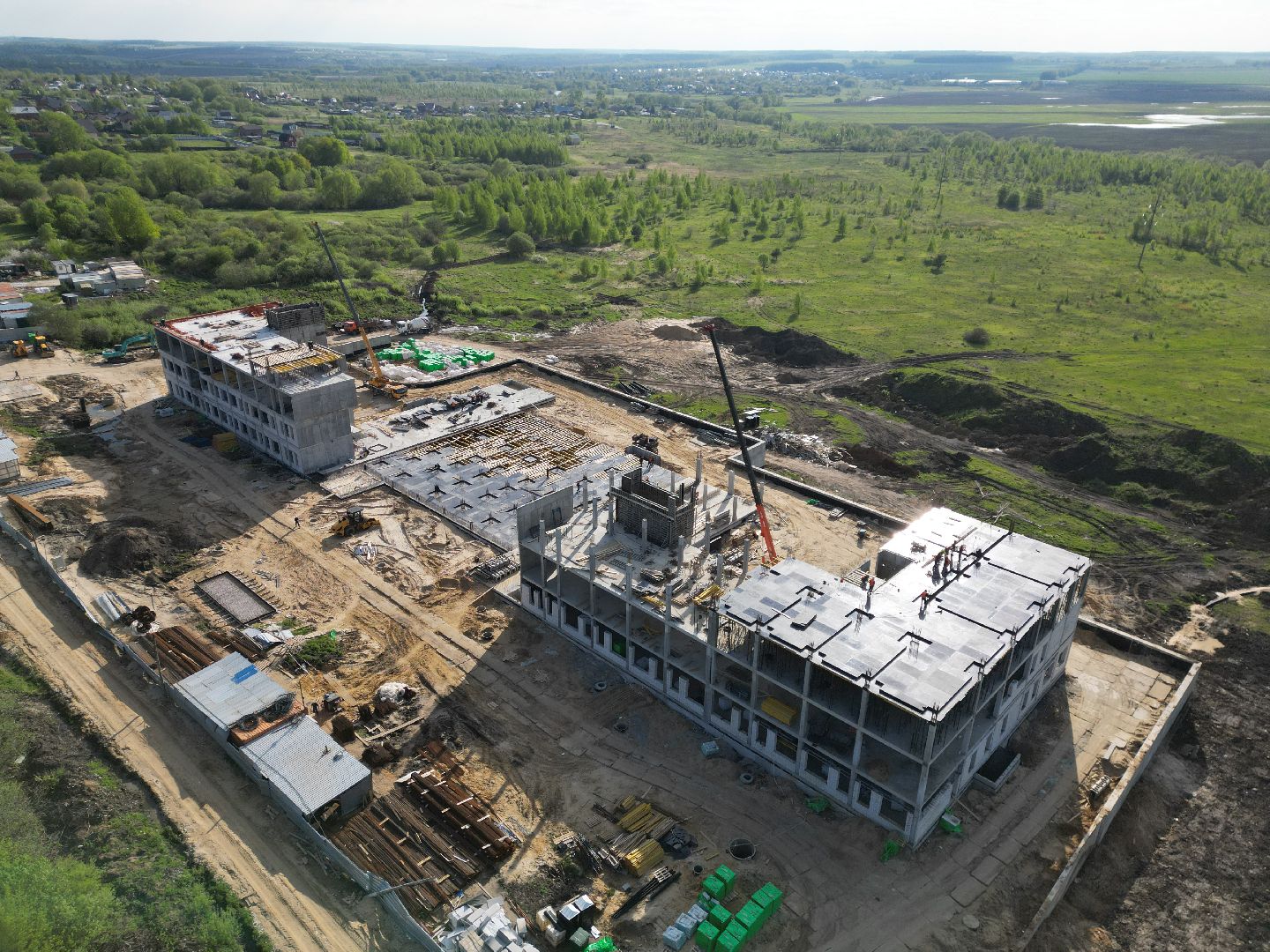 видео с коптера, школа, зарайск,
