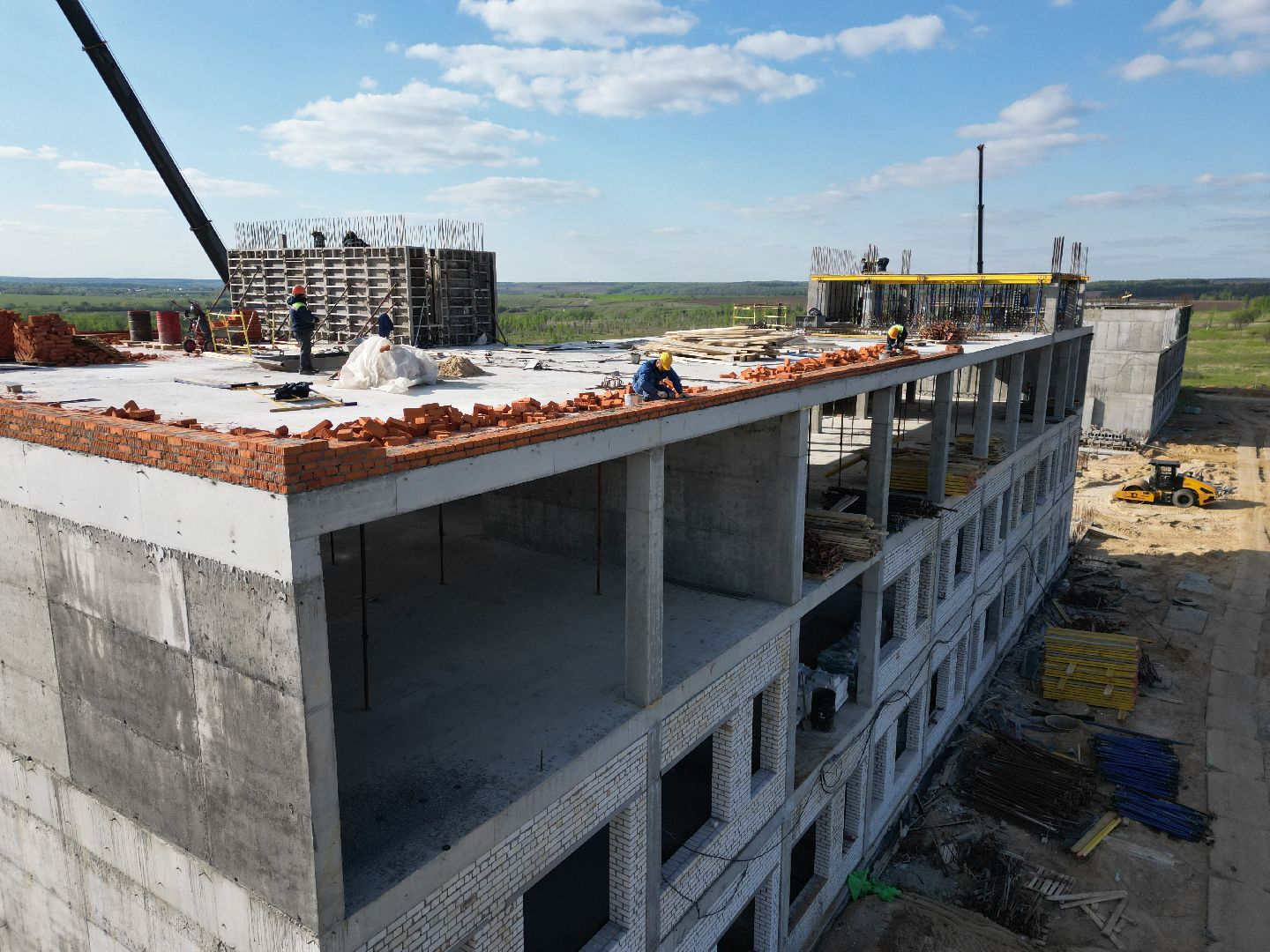 видео с коптера, школа, зарайск,