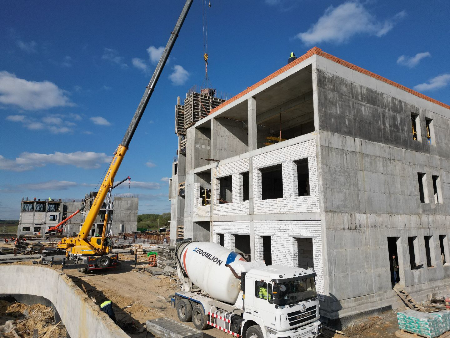 видео с коптера, школа, зарайск,