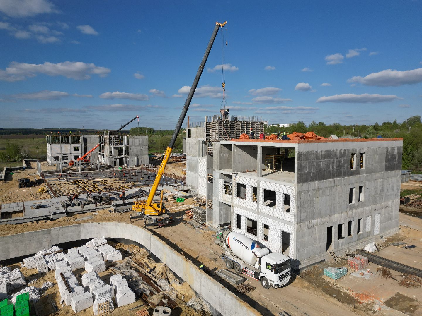 видео с коптера, школа, зарайск,