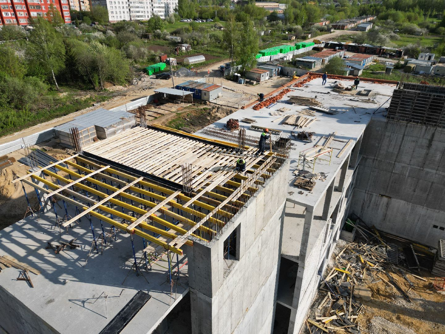 видео с коптера, школа, зарайск,