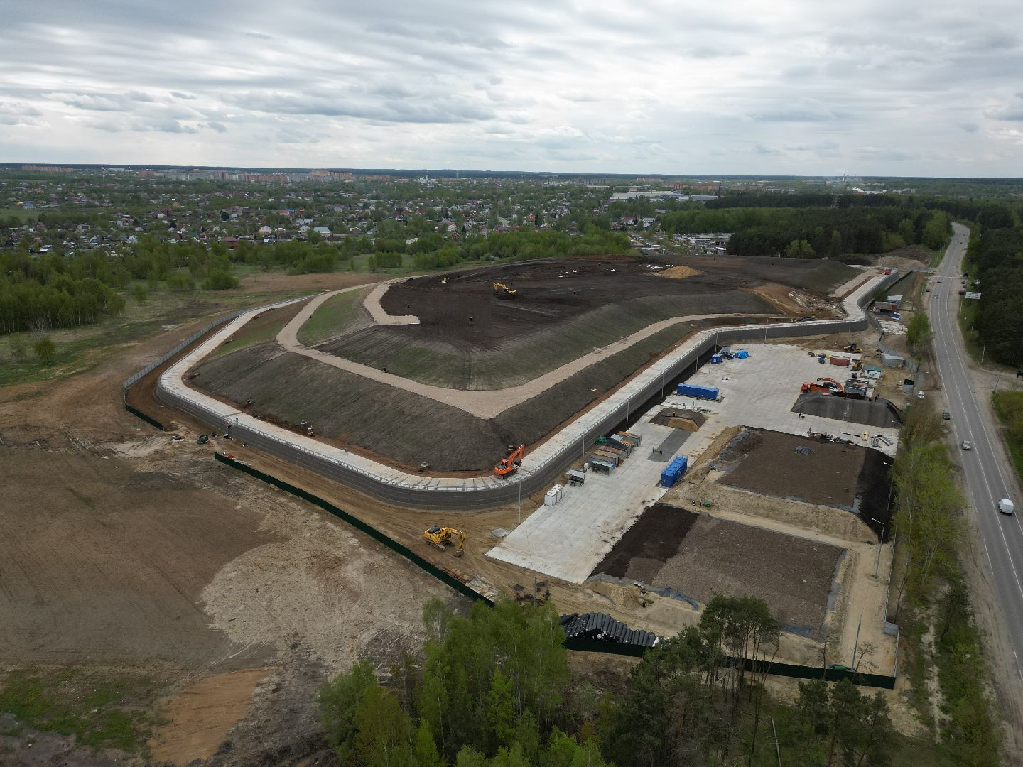 видео с коптера, полигон, егорьевск,