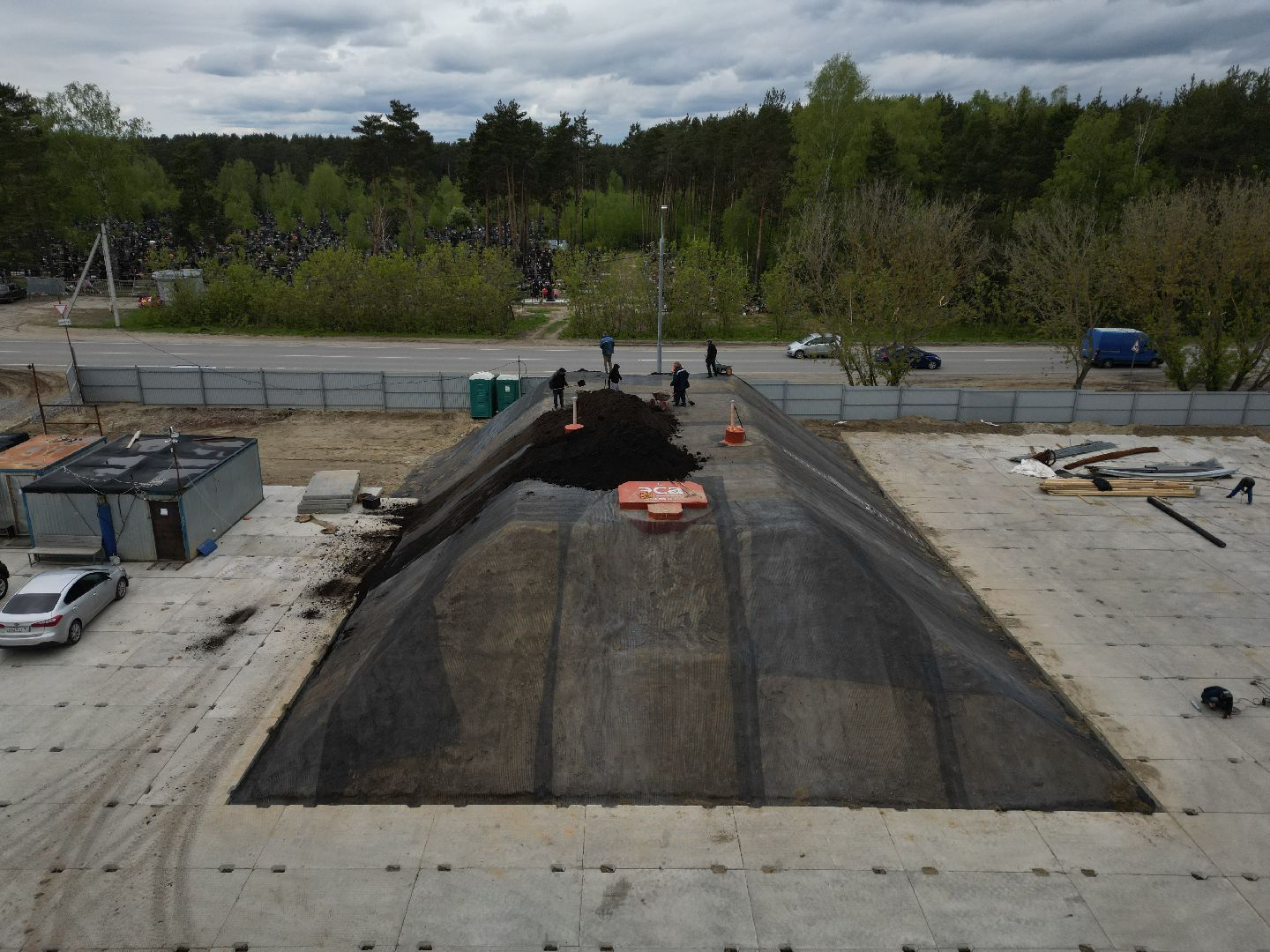видео с коптера, полигон, егорьевск,