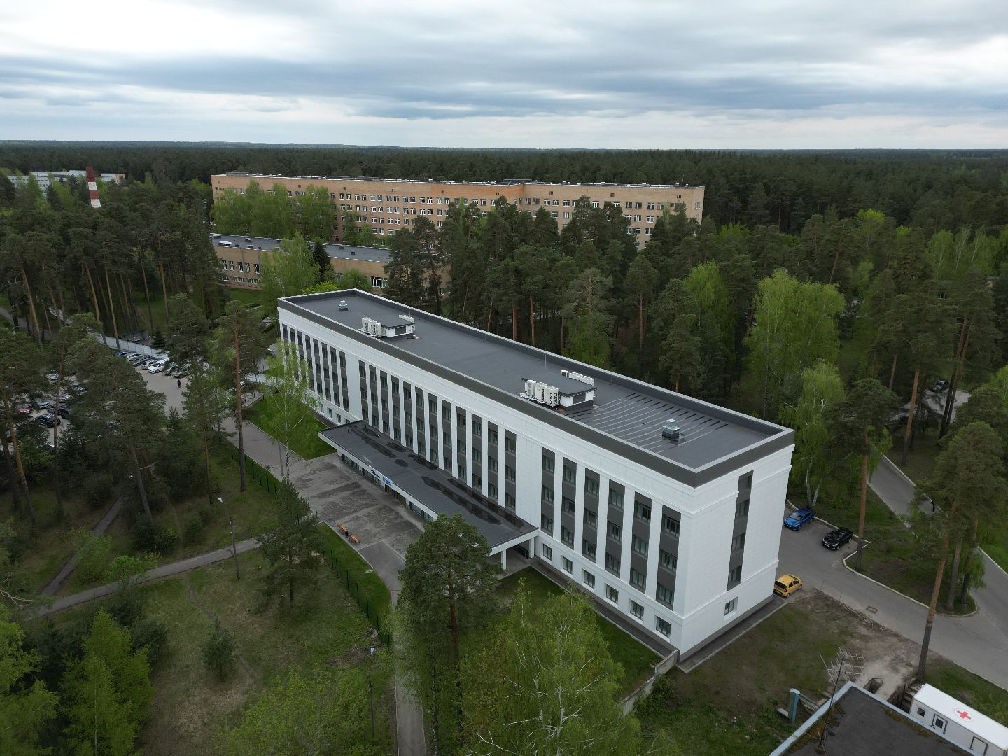 видео с коптера, поликлиника, егорьевск,