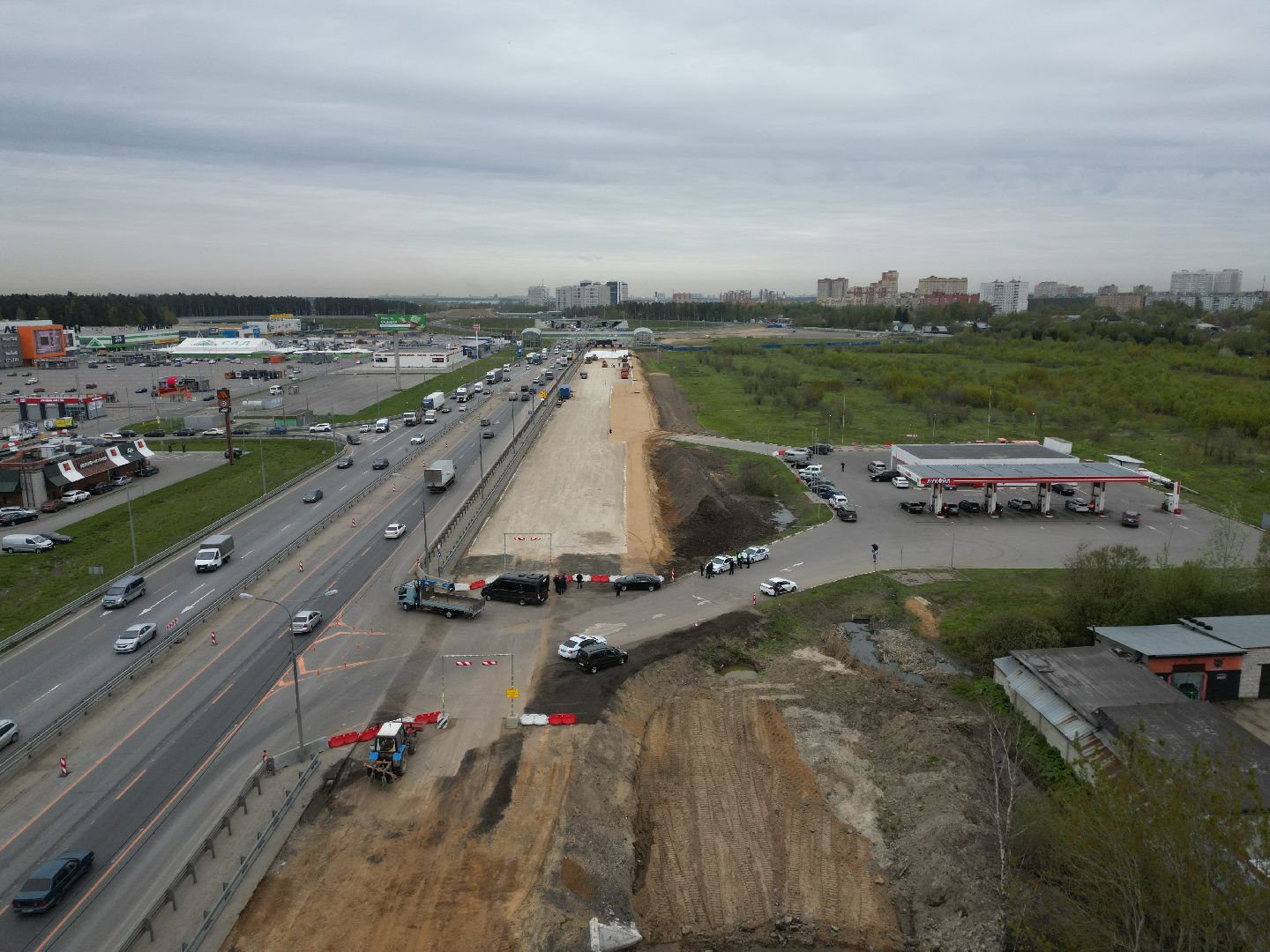 видео с коптера, шоссе, пушкинский,