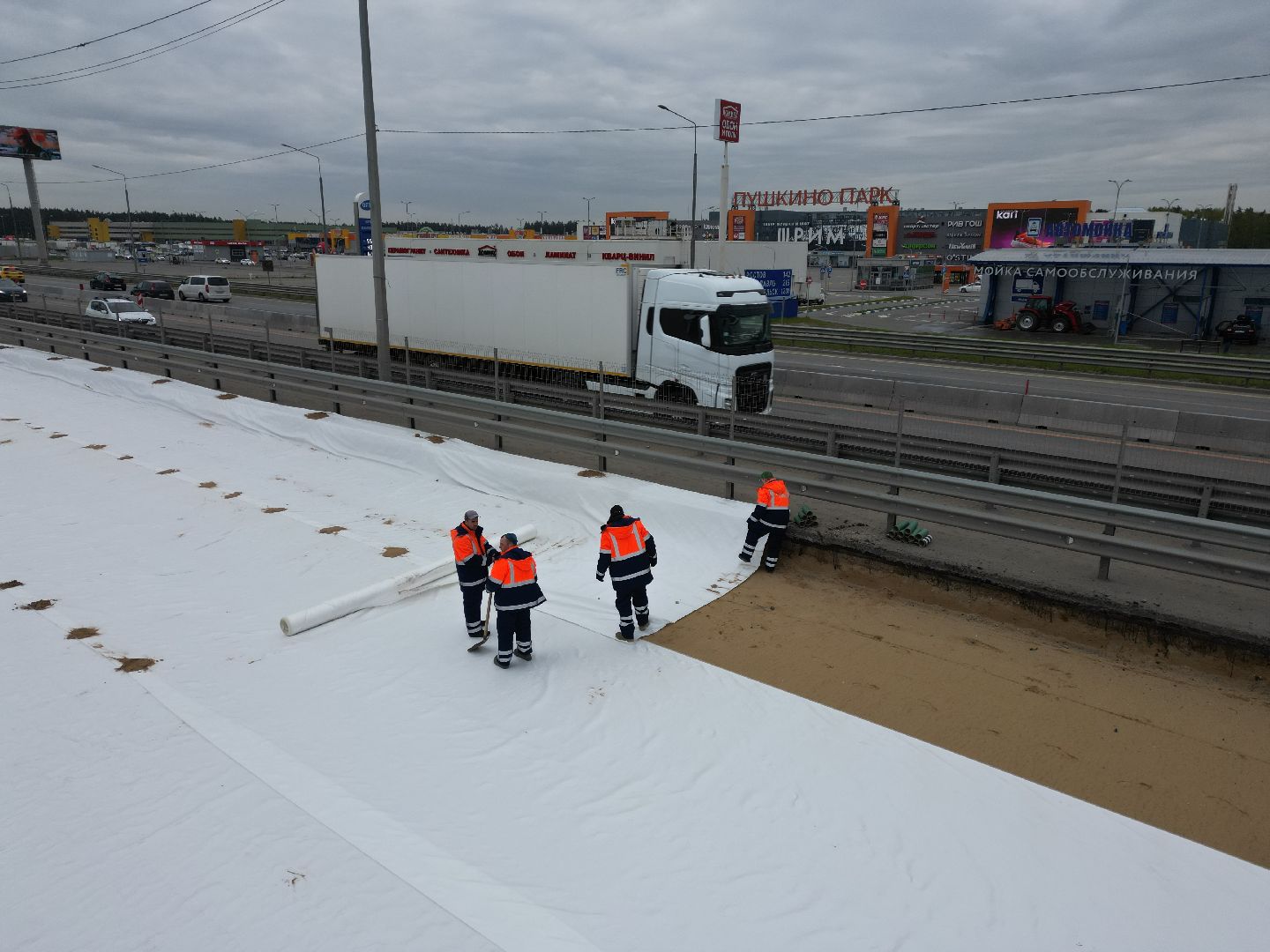 видео с коптера, шоссе, пушкинский,